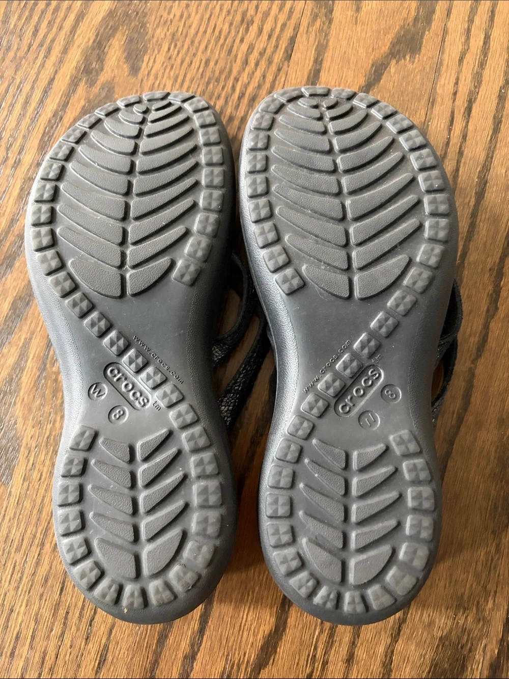 CROCS Black Dual Comfort Women's Thong Sandals